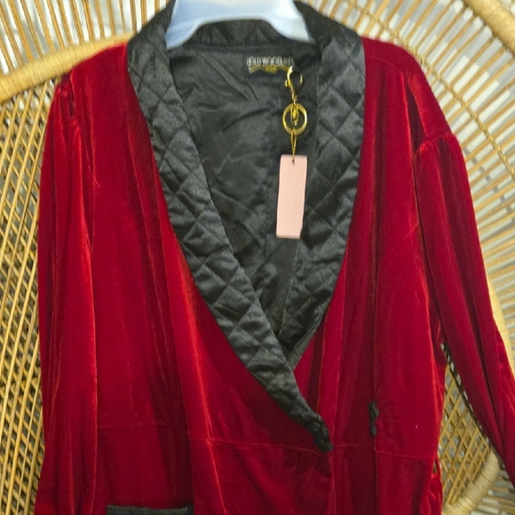 Astaire Velvet Smoking Jacket Dress Elle Rebel - Picture 4 of 4